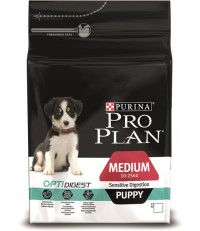 Pro Plan OptiDigest Medium Puppy сухой корм для щенков средних пород с чувствительным пищеварением с ягненком и рисом 12 кг. 